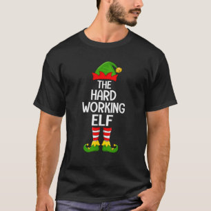 Hard Working Elf Xmas Matching Family Elf Squad Ch T-Shirt