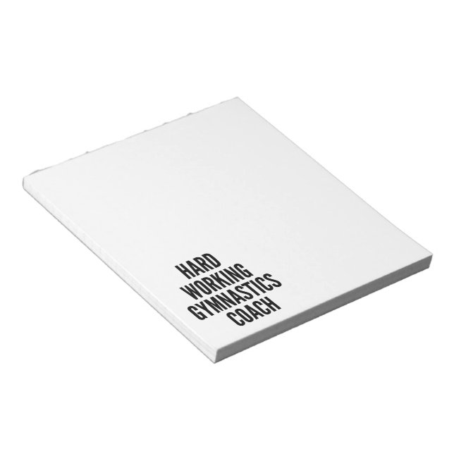 Hard Working Gymnastics Coach Notepad (Angled)