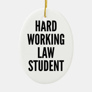 Hard Working Law Student Ceramic Tree Decoration