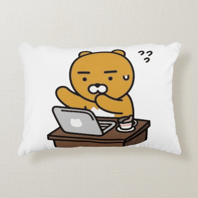 Hard Working Ryan coffee Decorative Cushion (Front)