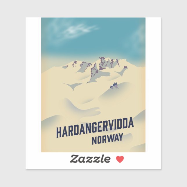 Hardangervidda Norway vacation poster. (Sheet)