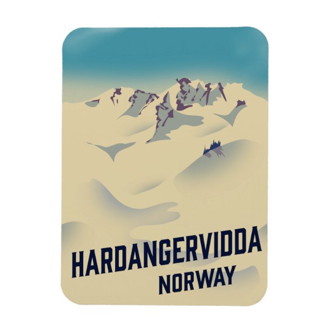 Hardangervidda Norway vacation poster. Magnet (Vertical)