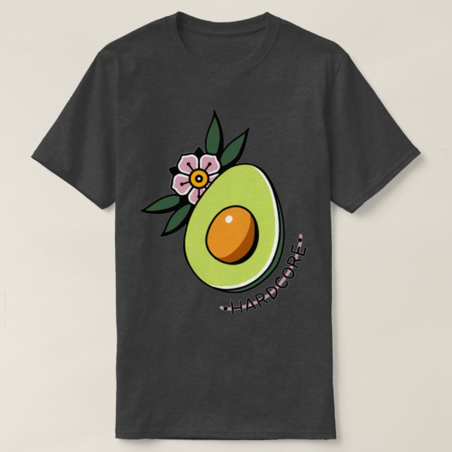 Hardcore Avocado T-Shirt (Design Front)
