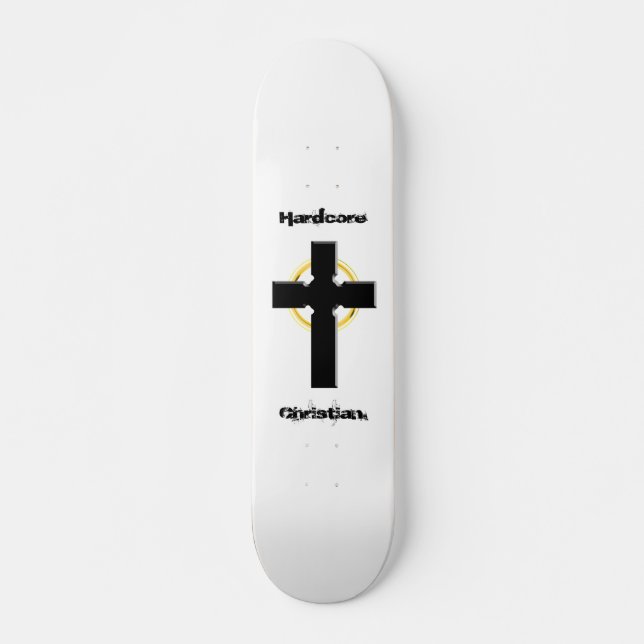 Hardcore Christian Celtic Cross Skateboard (Front)