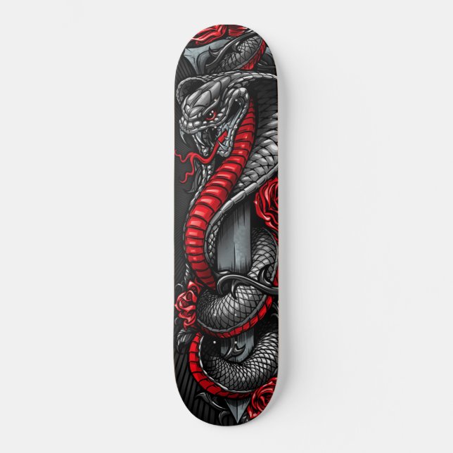 Hardcore Japanese Street Cobra Classic Skate Deck (Front)