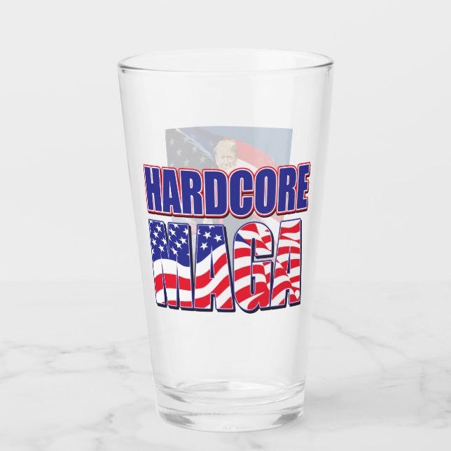 Hardcore MAGA Glass (Front)