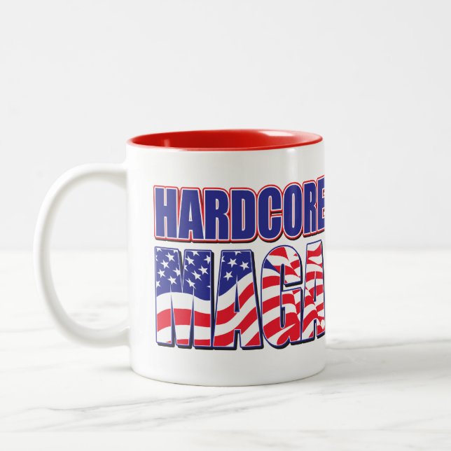 Hardcore MAGA Two-Tone Coffee Mug (Left)