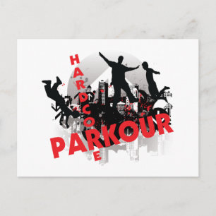 Hardcore Parkour Grunge City Postcard