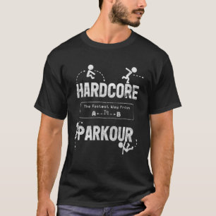 Hardcore Parkour With Stunt Performing Silhouettes T-Shirt