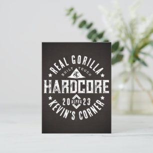 HARDCORE Real Gorilla Built Tough Alpha Male Postcard