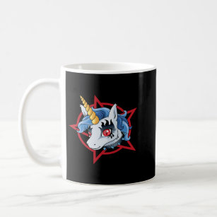 Hardcore Unicorn Devil Satan Pentagram Occult Sata Coffee Mug