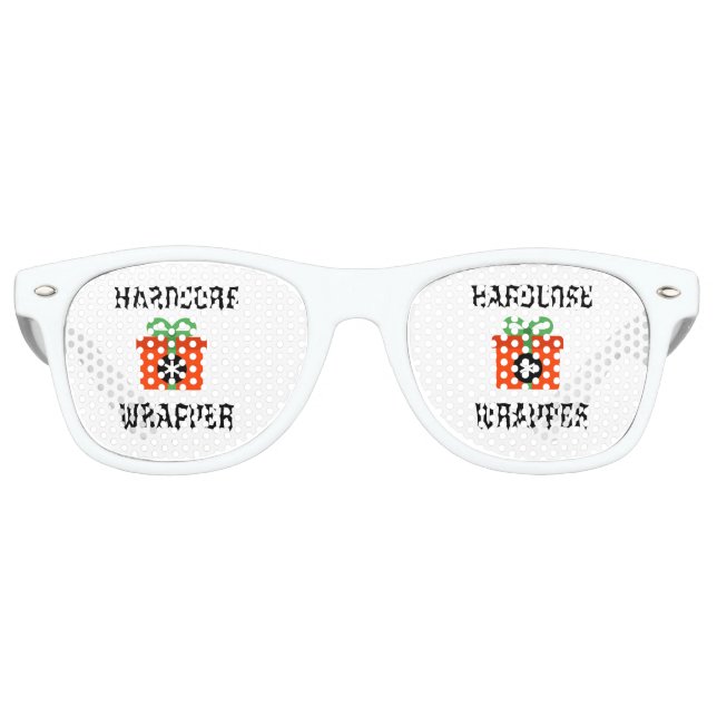 Hardcore Wrapper Christmas Holiday Gift Retro Sunglasses (Front)