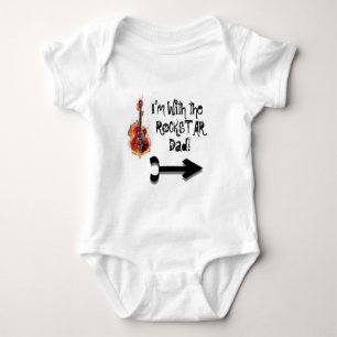 HardCoreGuitarForWebsite, Arrow---Pointing-to-r... Baby Bodysuit