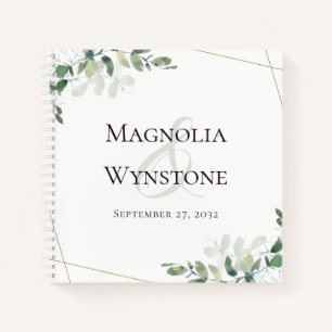 HARDCOVER Wedding Eucalyptus Greenery Guest Book