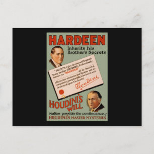 Hardeen inherits his brother's secrets postcard