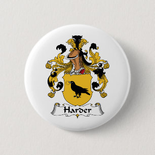 Harder Family Crest 6 Cm Round Badge