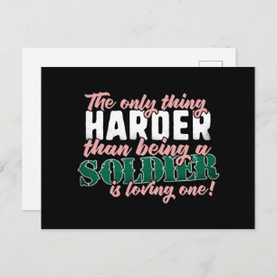 Harder than Loving a Soldier - Military Spouse Postcard