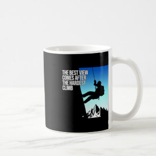 Hardest Climb Mountain Climber Rock Climbing Lover Coffee Mug