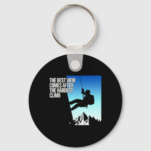 Hardest Climb Mountain Climber Rock Climbing Lover Key Ring