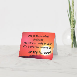 Hardest decisions card