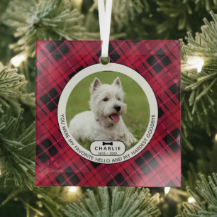 Hardest Goodbye Pet Memorial Glass Tree Decoration