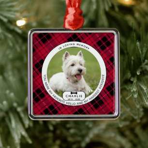Hardest Goodbye Pet Memorial Metal Ornament