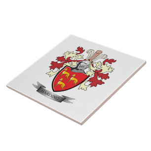 Harding Family Crest Coat of Arms Tile