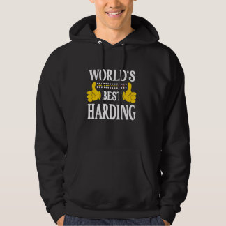 Harding Surname Team Family Last Name World's Best Hoodie