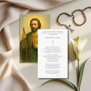 Hardship Aid Cross St. Jude Photo Prayer Card