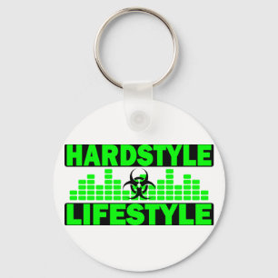 Hardstyle Lifestyle hazzard and tempo design Key Ring