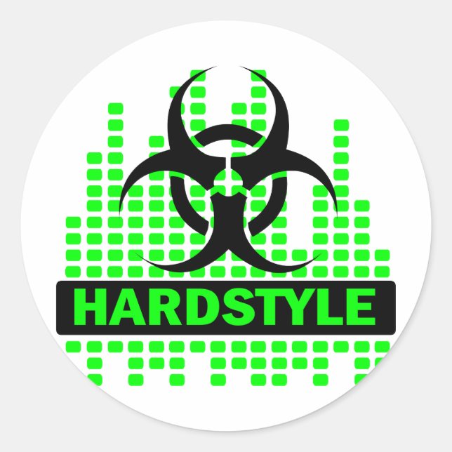 Hardstyle Tempo design Classic Round Sticker (Front)