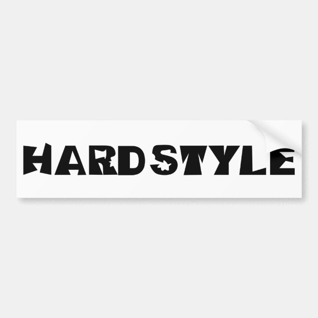 hardstyle text bumper sticker (Front)