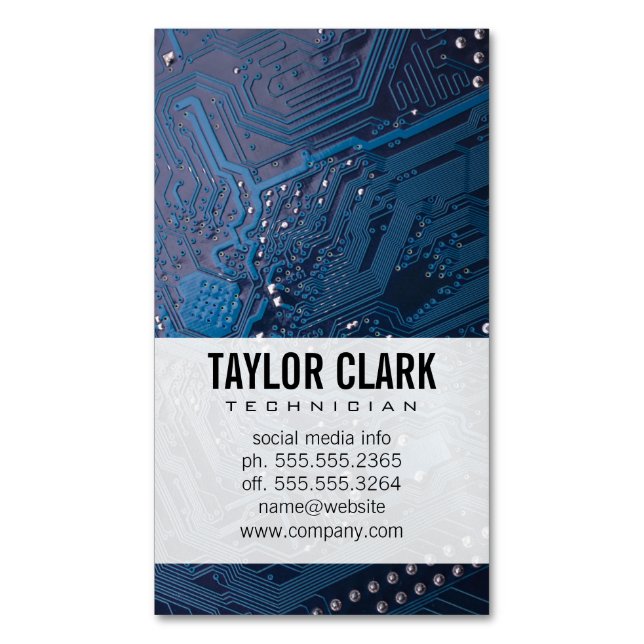 Hardware Electronics Magnetic Business Card (Front Vertical)