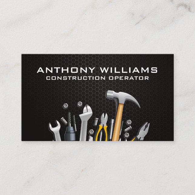 Hardware Tools |  Carbon Fibre Pattern Business Card (Front)