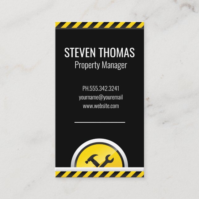 Hardware Tools | Caution Line Business Card (Front)