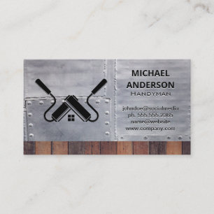 Hardware Tools Construction Builder Wood Metal Business Card