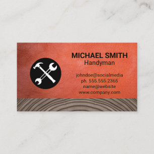 Hardware Tools   Construction   Wood Leather Business Card