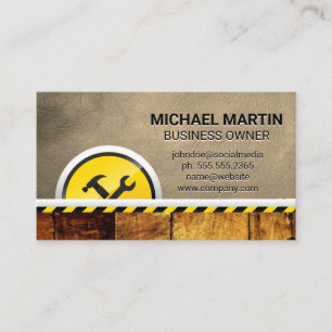 Hardware Tools   Construction   Wood Leather Business Card