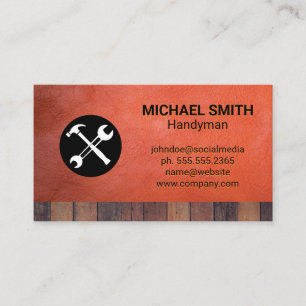 Hardware Tools   Construction   Wood Leather Business Card