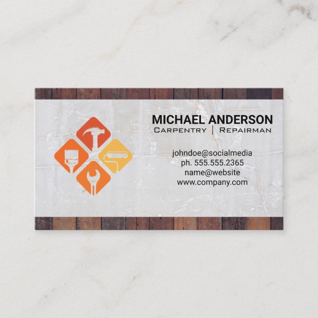Hardware Tools | General Contractor Business Card (Front)