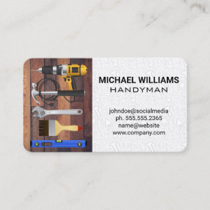 Hardware Tools   Handyman   Builder   Architect Business Card