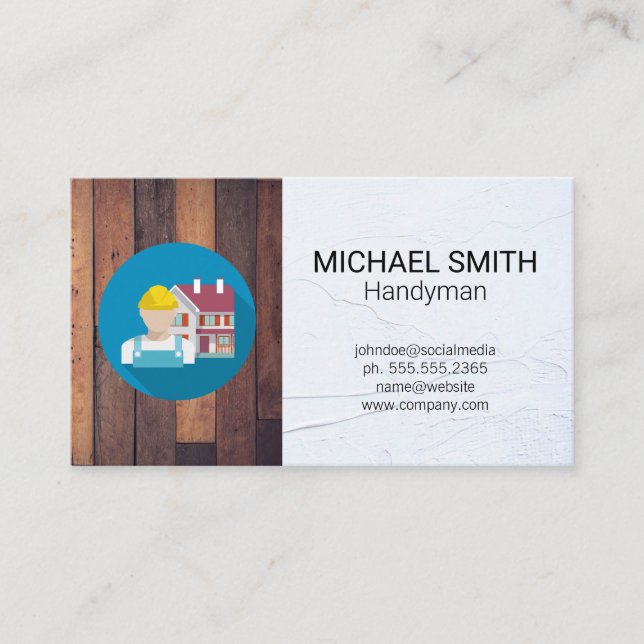 Hardware Tools | Handyman | Construction Worker Business Card (Front)