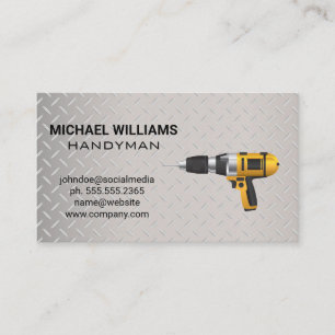 Hardware Tools Handyman Drill Business Card