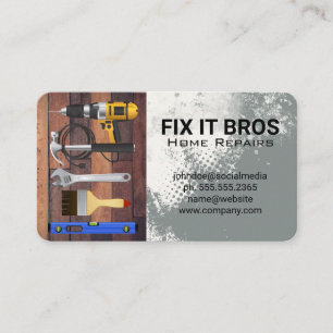 Hardware Tools   Handyman   General Contractor Business Card