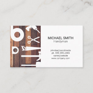 Hardware Tools Handyman Property Manager Business Card