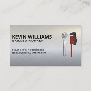 Hardware Tools   Metallic Background Business Card