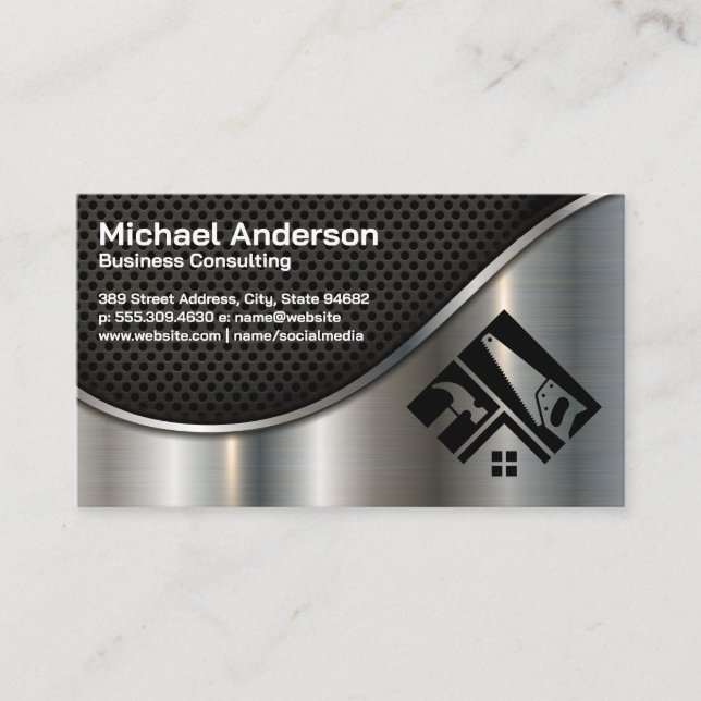 Hardware Tools | Metallic Business Card (Front)