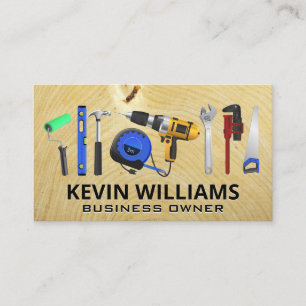 Hardware Tools   Wood Grain  Business Card