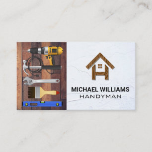 Hardware Tools   Wood Home Logo Business Card