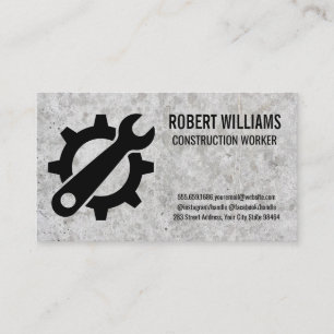 Hardware Wrench Gear Concrete Appointment Card